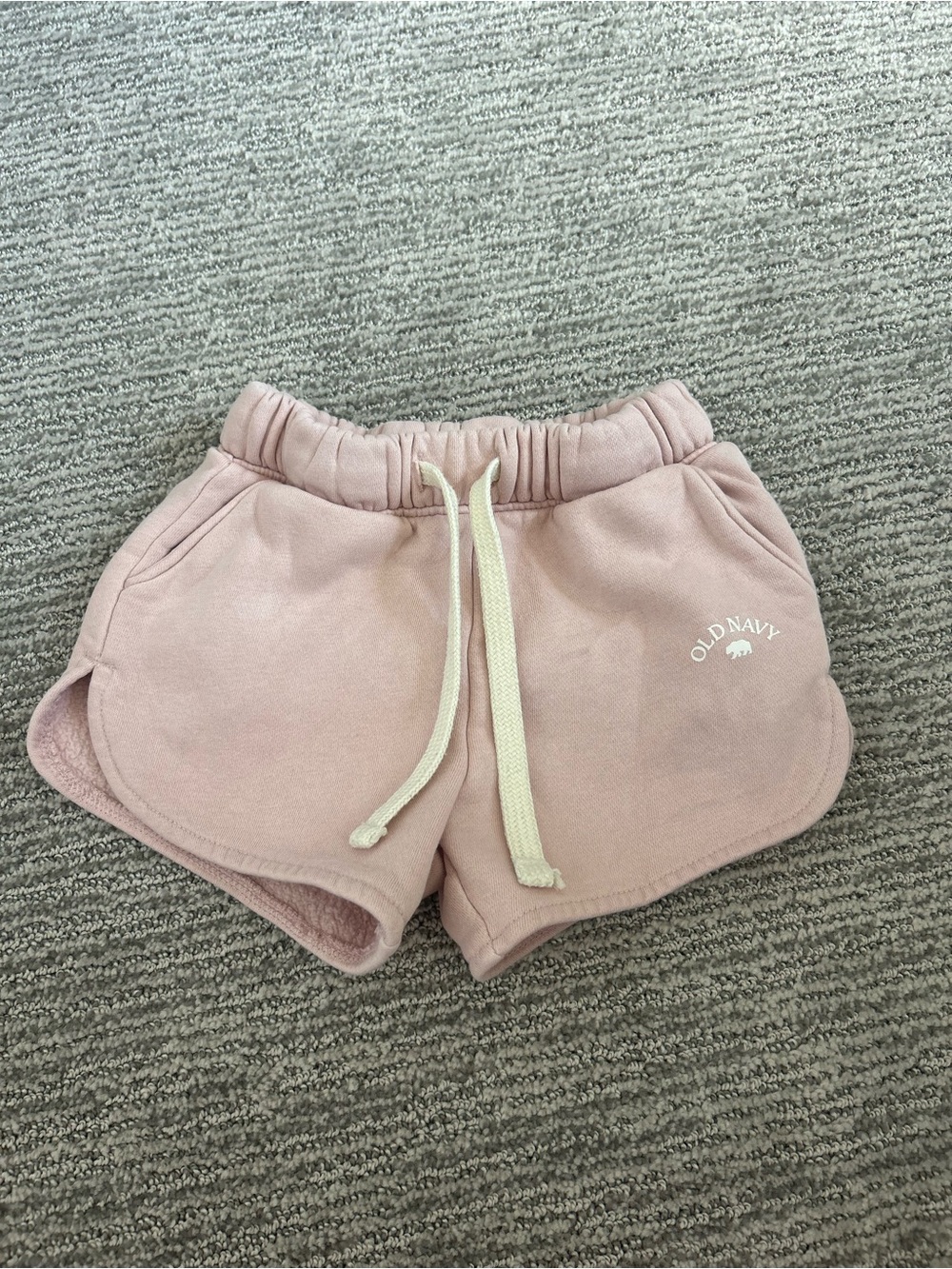 Old Navy Light Pink Fleece Drawstring Girls' Shorts